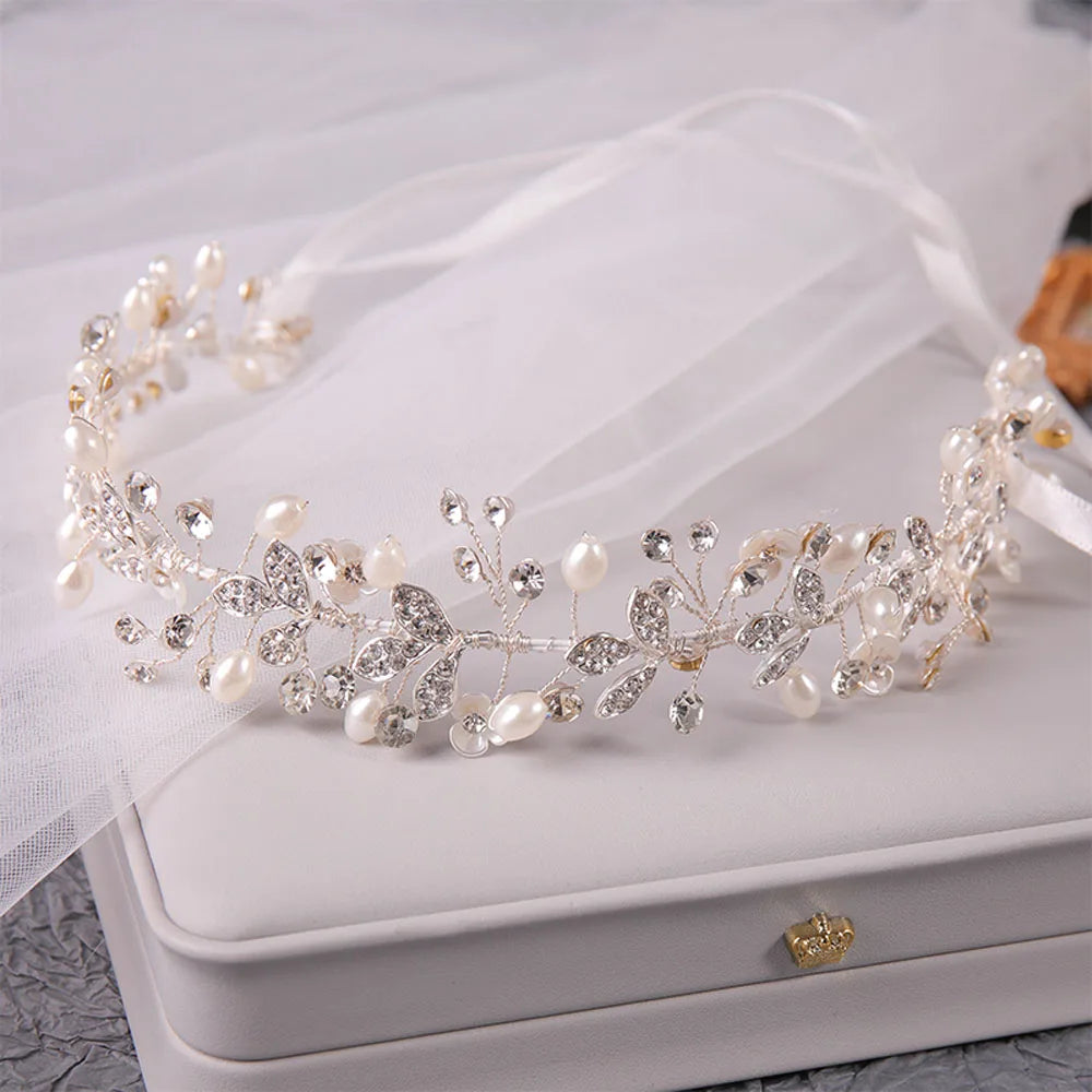 Wedding Hair Accessories Crystal Pearl Hair Belt Wedding Bridal Hair Ornaments Hair Jewelry bride Headdress Headbands
