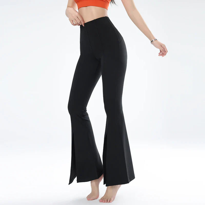 Women's Sports Fitness Pants High Elastic Yoga Pants Flared Pants Beautiful Legs Bottoms High Elastic Fashion Long Pants