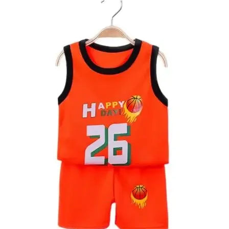 Children Sets Summer Sleeveless Basketball T-shirts Shorts for Children Clothing Quick-drying Sport Tank Tops Kids Clothes Type 8
