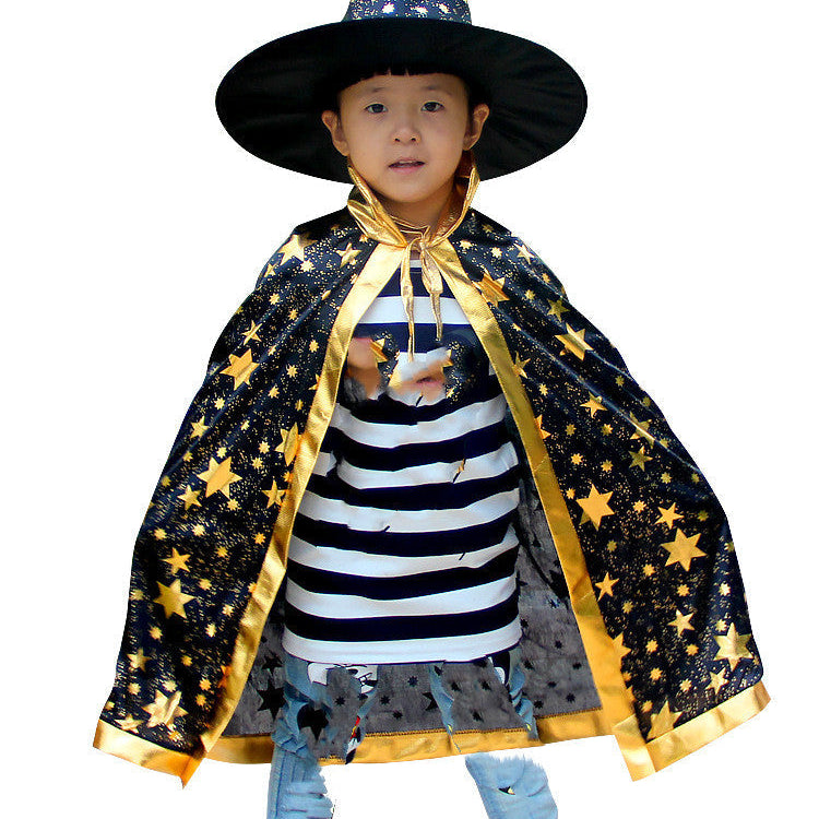 Halloween Children's Cloak Costume SIX STAR Cloak Black Free Size