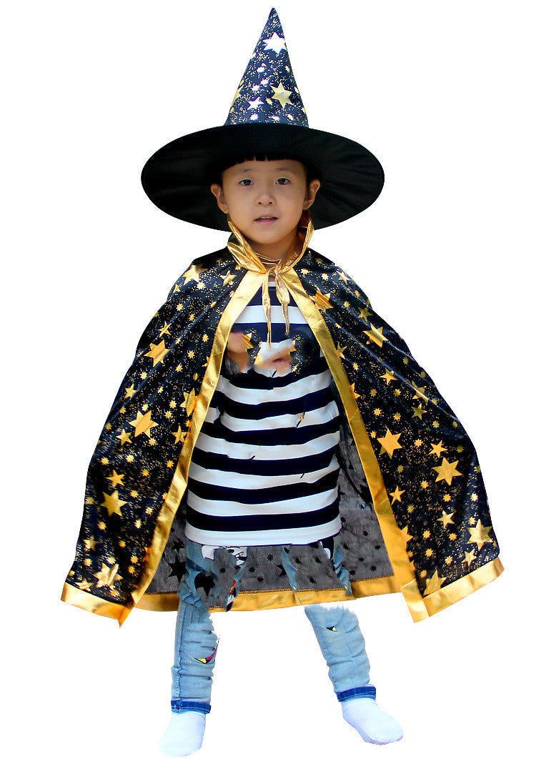 Halloween Children's Cloak Costume SIX STAR Cloak Black Free Size