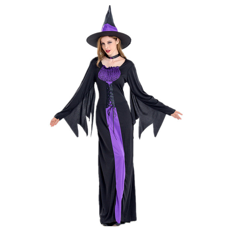New Halloween Witch Costume Black purple