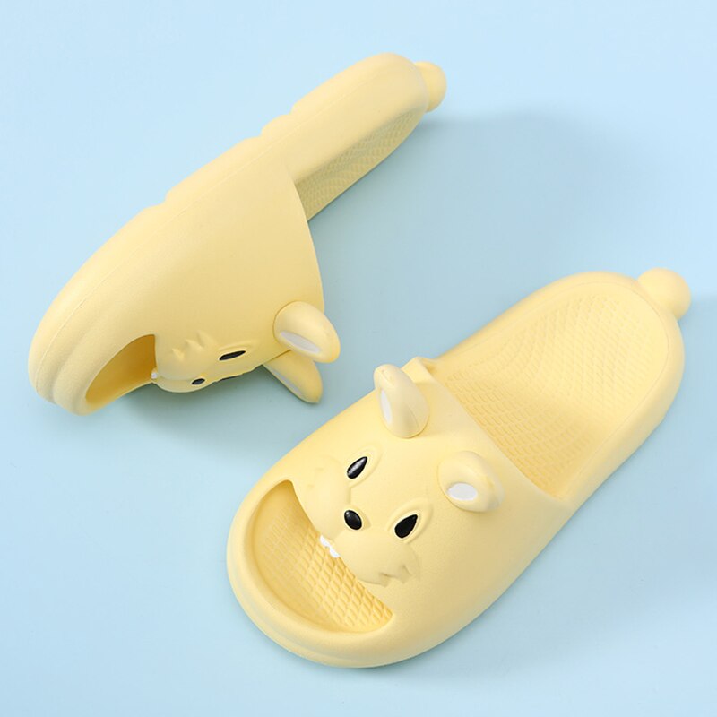 Adorable Rabbit Girls Lightweight Non-Slip Open Toe Slides For Kids Children Summer 3D Cartoon SLippers