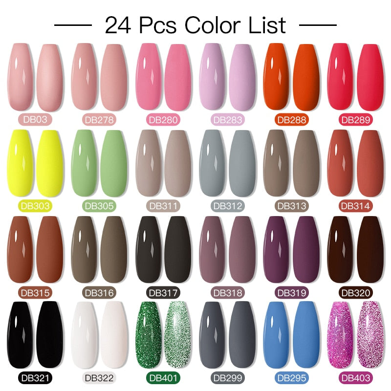 Mtssii 24/25/40/60PCS Gel Nail Polish Set Color Gel Semi Permanent UV Led Varnish Nail Art Design Soak Off Gel Set Nail Gel Set SZH15369