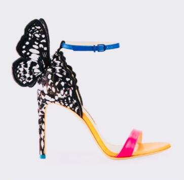 Brand Design Butterfly Back Sandals Angel Wing Sandalias Woman High Heels Buckle Strap Thin Heels Lady Pumps pic 10