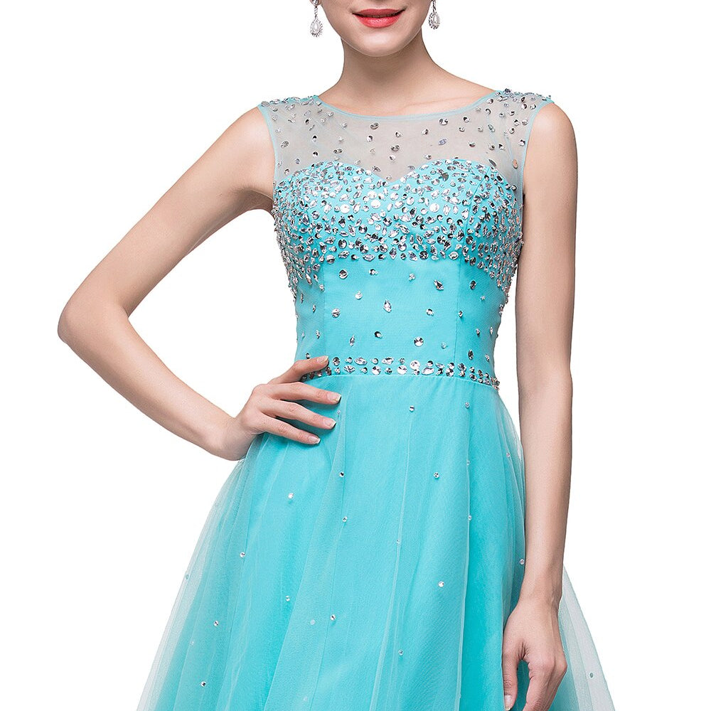 Luxury Elegant Short Homecoming Dresses Vestidos De Fiesta Crystal Formal Party Gowns Vestido De Formatura