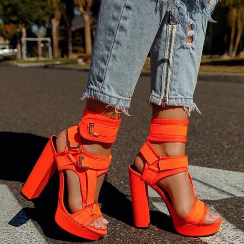 Sexy High heels Plus size platform custmoized colors party Gladiator ankle-strap ladies sandals shoes women