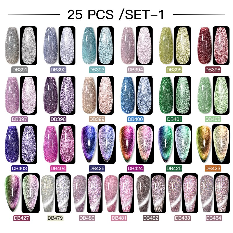 Mtssii 24/25/40/60PCS Gel Nail Polish Set Color Gel Semi Permanent UV Led Varnish Nail Art Design Soak Off Gel Set Nail Gel Set SZH18362