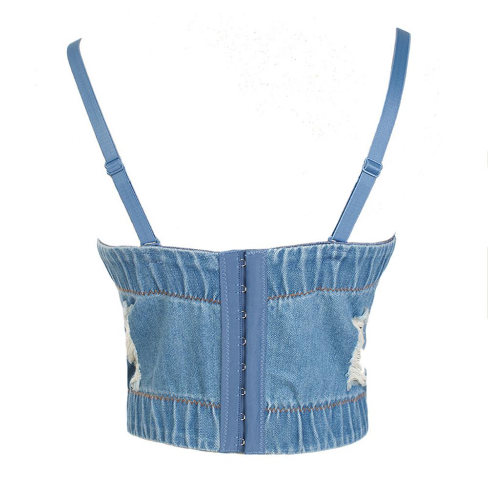 Irene Tinnie Sexy Cute Hole Cartoon Decoration Push Up Bustier Women's Bralette Cropped Top Vest Plus Size