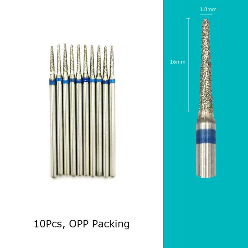 HYTOOS 10pcs/Set Nail Drill Bits Diamond Cutters for Manicure Cuticle Burr Milling Cutter for Pedicure Nails Accessories Tools L01016D(D)