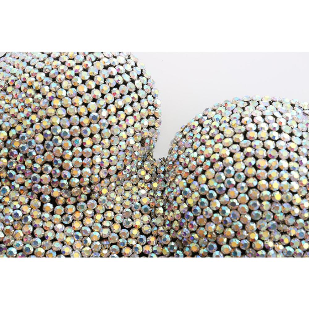 Irene Tinnie Hand-made Pearls Jewel Diamond Bralet Women's Bustier Bra Wedding Party Corset Cropped Top Vest Plus Size