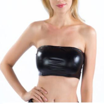 Sexy Gold Strapless Dressy Crop Top Women Shiny Stretch Party Clubwear Sequin Tube Top Bandeau Tank Top Dance Costumes Black