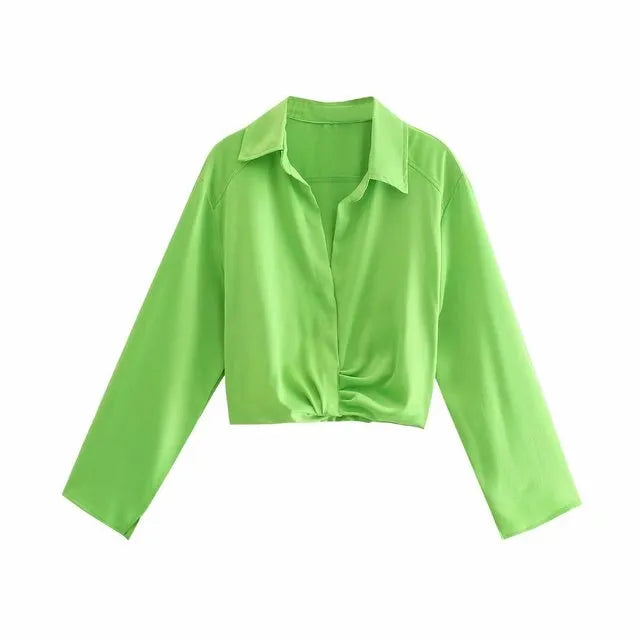 Skirts Womens Two Piece Set Linen Blend Cropped Women Shirt Draped Skirt Autumn Fashion Casual Dress Sets As Picture 8