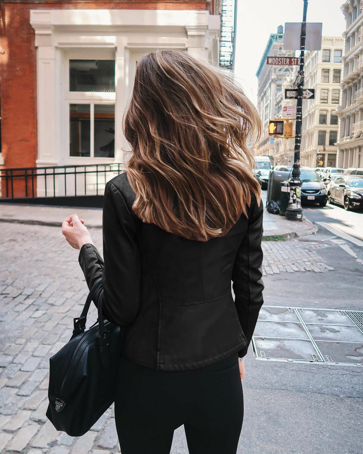Women Bike Coat PU Leather Outwear Zipper Outfit Spring Autumn WomeFashion Short Thin Female Jacket