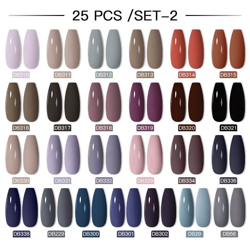 Mtssii 24/25/40/60PCS Gel Nail Polish Set Color Gel Semi Permanent UV Led Varnish Nail Art Design Soak Off Gel Set Nail Gel Set SZH18363