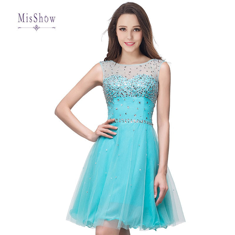Luxury Elegant Short Homecoming Dresses Vestidos De Fiesta Crystal Formal Party Gowns Vestido De Formatura
