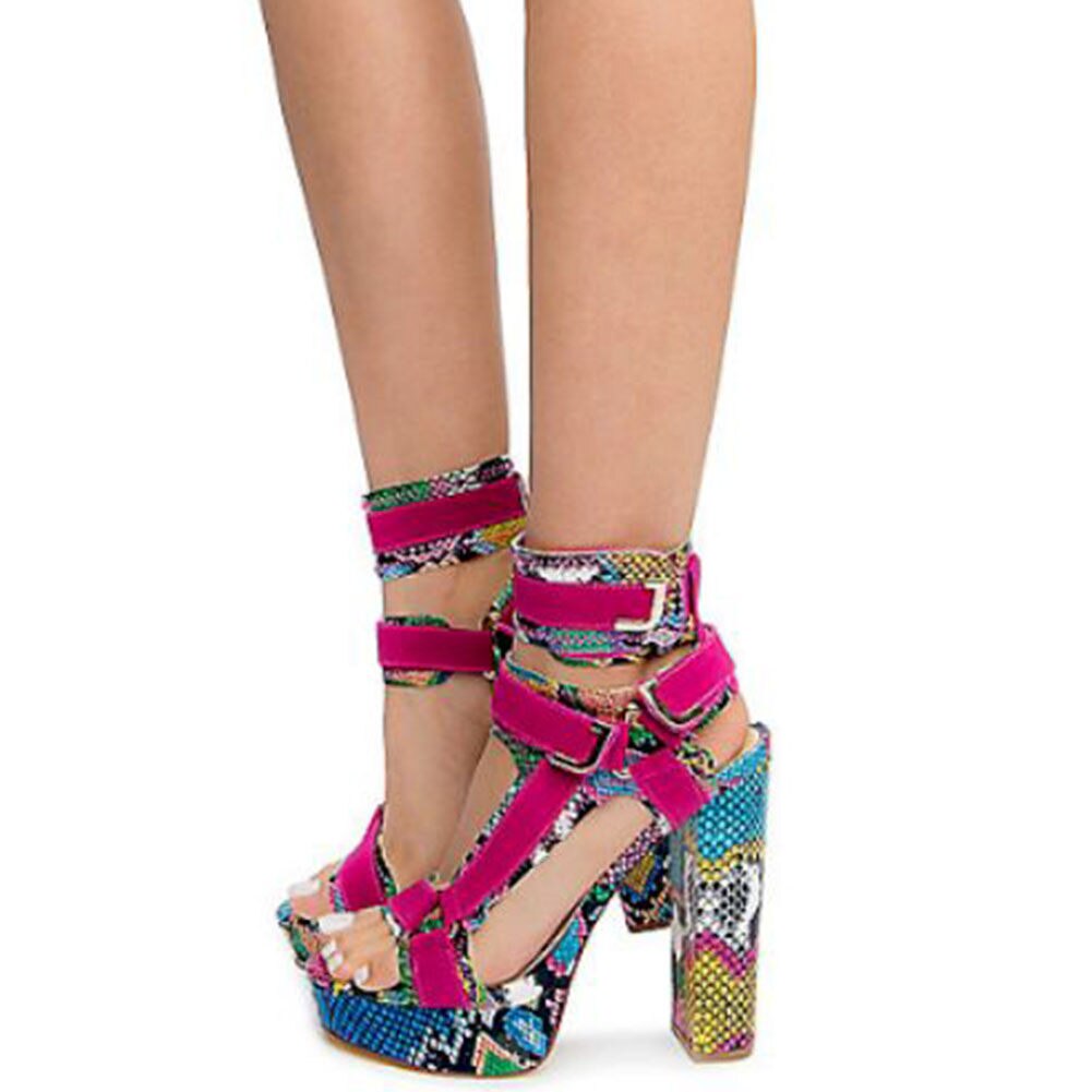 Sexy High heels Plus size platform custmoized colors party Gladiator ankle-strap ladies sandals shoes women
