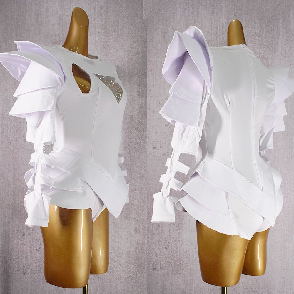 New Stage Costumes Women Nightclub Rhinestone Jumpsuit GOGO Dance Bodysuit DJ Leading Dance Rave Clothes Singer Stage Wear BL20