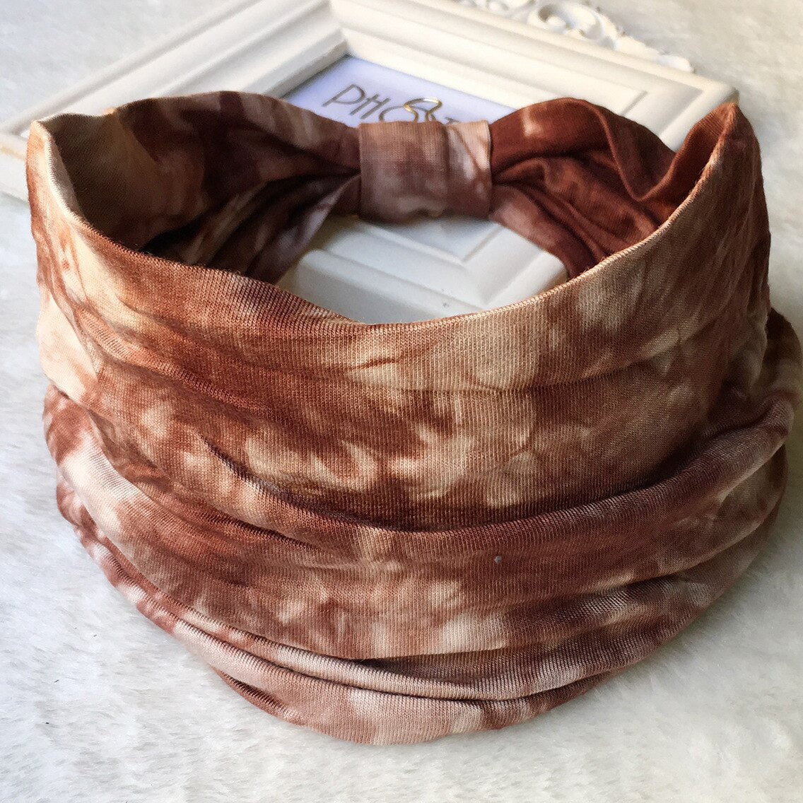 New Tie Dye Turban Sport Hair Sweatband for Women Men Colourful Knot Stretchy Wide Headbands Yoga Bandana Hairbands Bandages 14