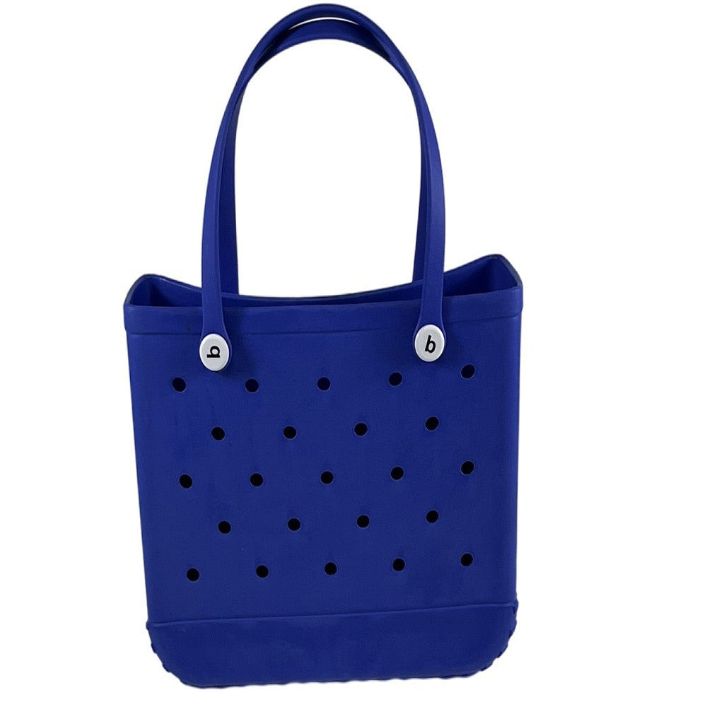 Rubber Beach Bags Waterproof Sandproof Large Size Outdoor EVA Portable Travel Bags Washable Tote Bag For Beach Sports Market deep blue