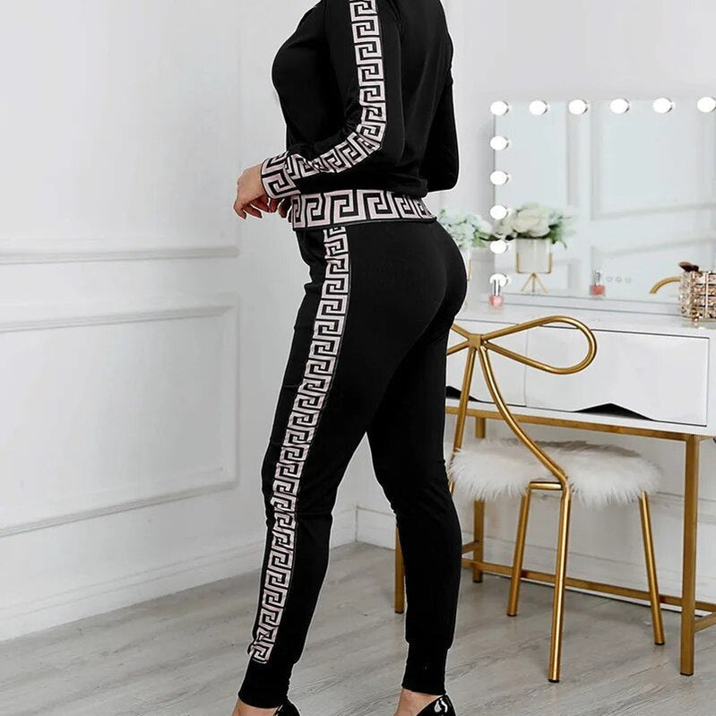 Women Two Piece Set Outfits Autumn Women's Tracksuit Zipper Top And Pants Casual Sport Suit Winter 2 Piece Woman Set