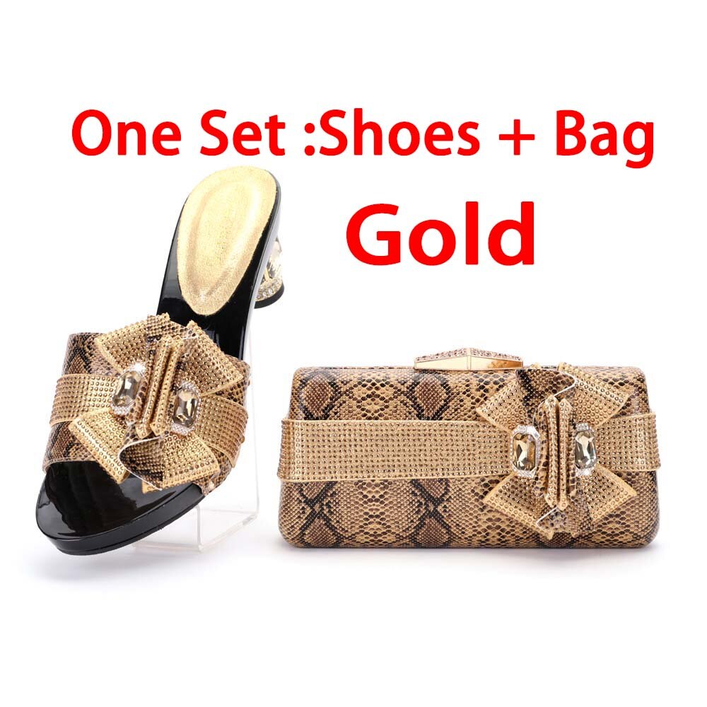 Italian Design Shoes Matching Bag Set Flip Flops Women Slides African Ladies Pumps For Dress shoes and bags 6