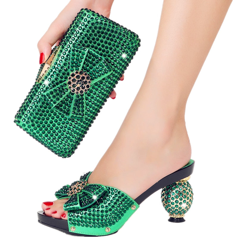 Diamond Ladies Slippers New Popular High Heels Spring Summer Plus Size Suitable for Wedding Party Birthday Ball Wear