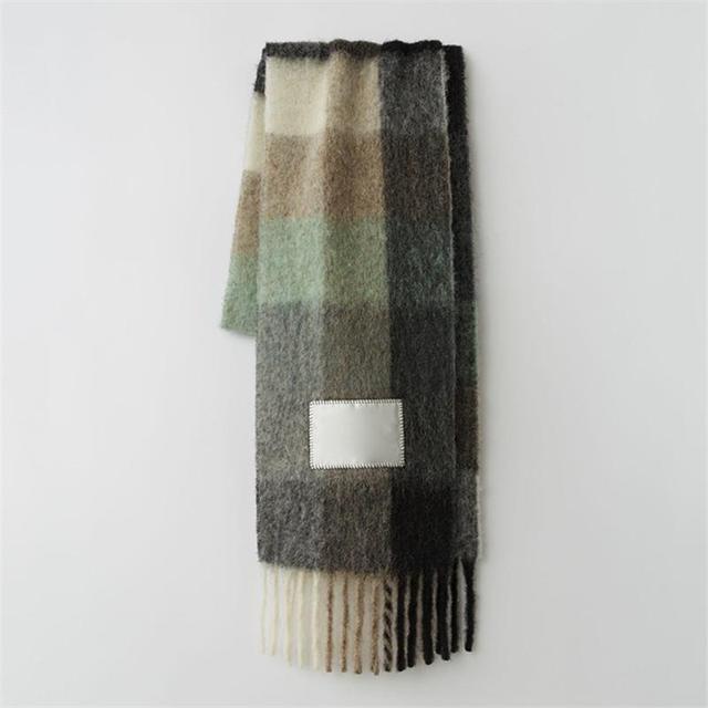 New Scarf Autumn and Winter Multicolor Thickened Plaid Scarf The Same Length Warm Shawl For Men and Women Scarves