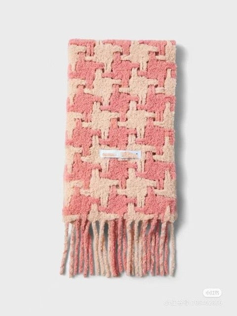 New Scarf Autumn and Winter Multicolor Thickened Plaid Scarf The Same Length Warm Shawl For Men and Women Scarves