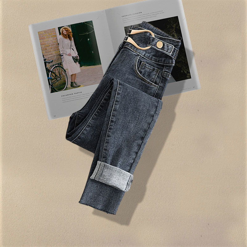 Spring and Autumn Set Women's New Dress Western Shirt Top Versatile Jeans Two Piece Y2k Clothes Women's Pants Blue Jeans