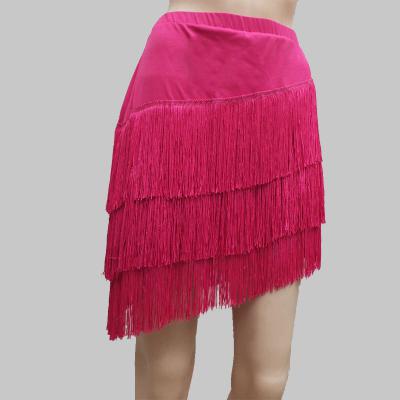 Latin Dance Skirt Sexy Women Chacha Samba Tango Layers Tassels Fringes Dresses Competition Performamnce Salsa Lady Latin Costume