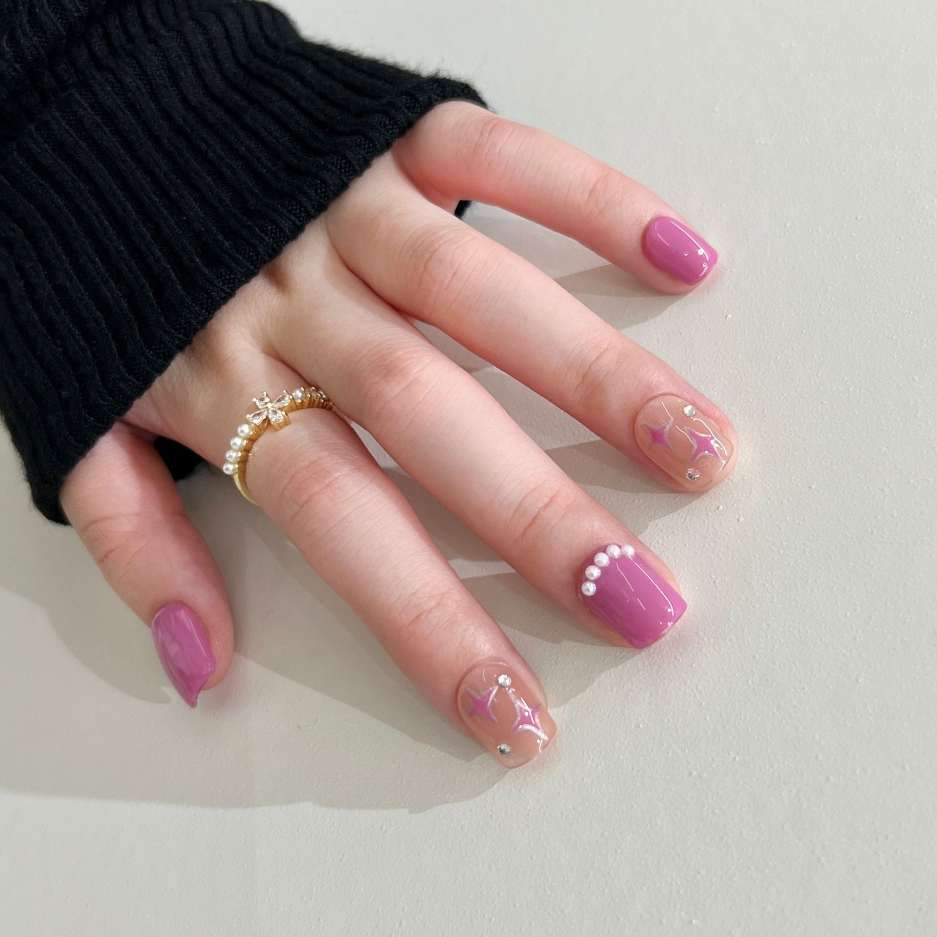 super cool fake nail silver false nail sharp press on nail red black spider special-shaped Punk Artificial Nail Salon Manicure HY402