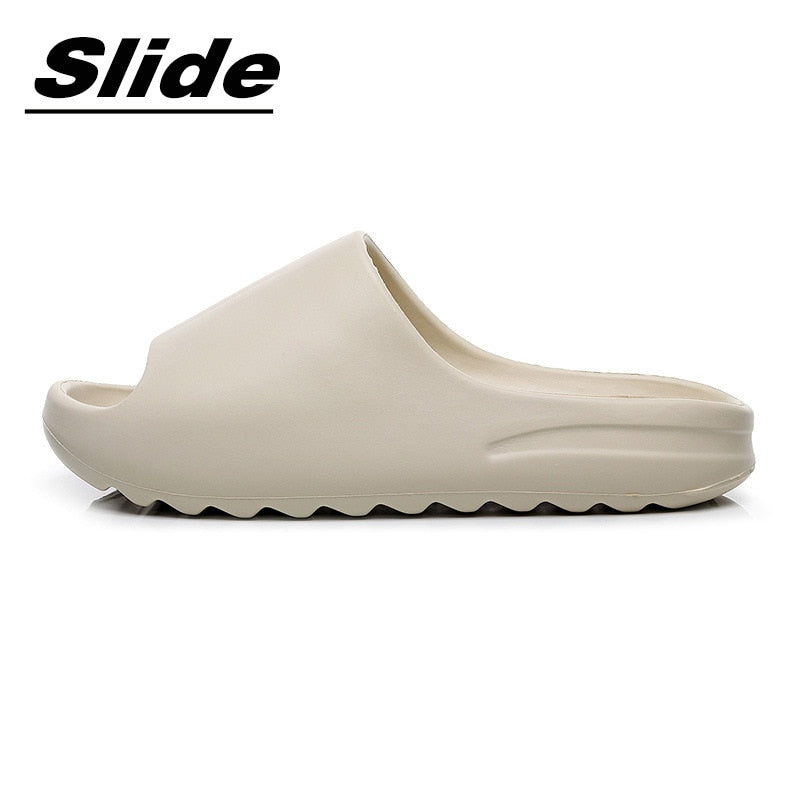 Men Women Slippers Orginal Sandals Women Beach Casual Shoes EVA Slides Original Men Flip-flops Summer Summer Sandal Men's Beige