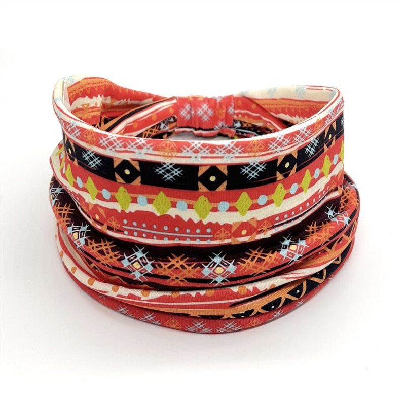 New African Pattern Print Headband for Women Twist Style Hair Band Ladies Salon Make Up Head Wrap Headwear Turban Girls Accessor 7
