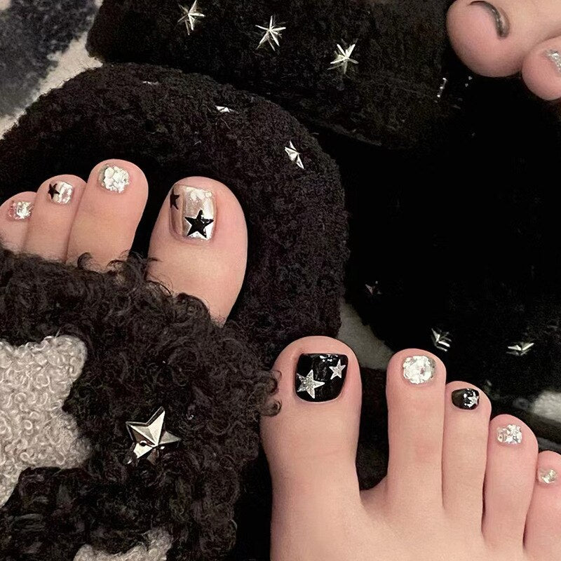 Press On Toenails Summer False Toenails For girls Cute Nail for Foot Artificial Nail tips Full Cover Nails feet False Nails T 5