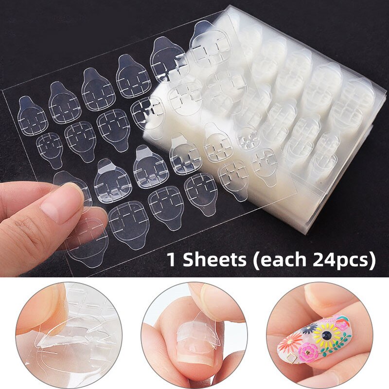 False Toenail 24Pcs/Box Toe Nail 3D Glitter Decor Press On Fake Nails With Glue Detachable Square Short Full Cover DIY Nail Tips