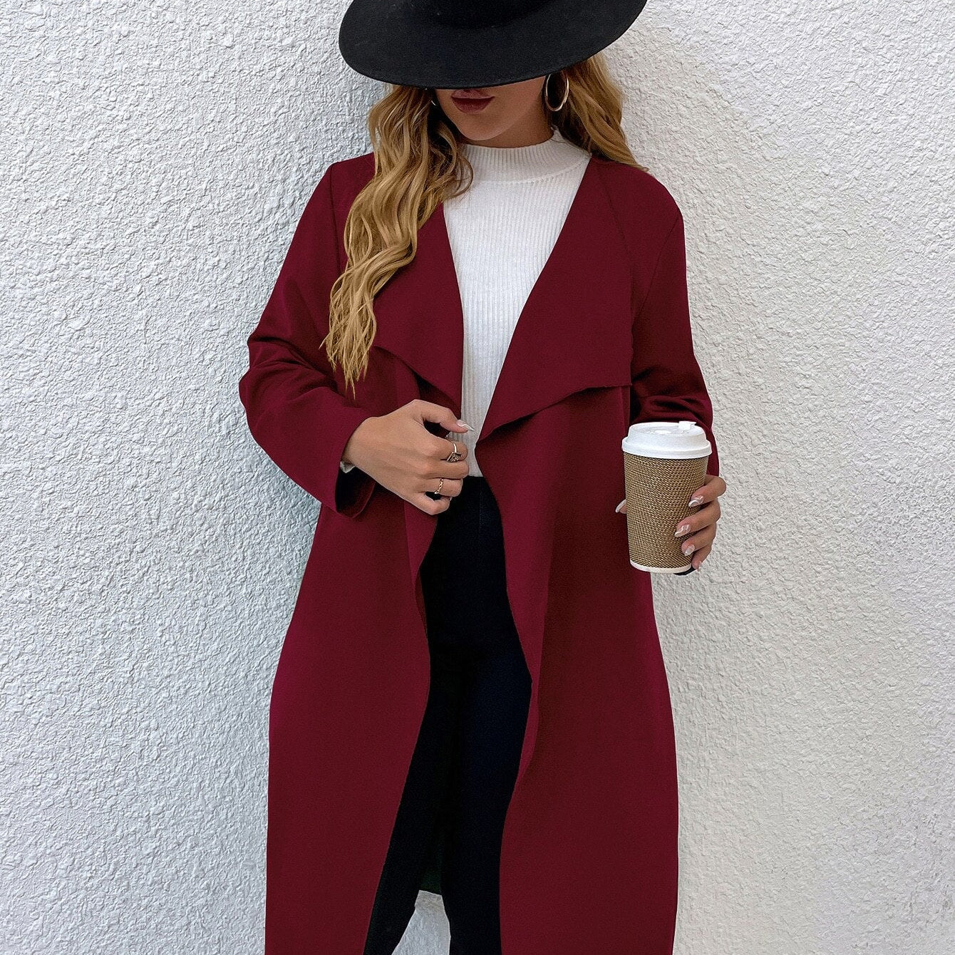 Women Autumn Jacket Large Plus Size 4XL Trench Coats Winter Solid Clothing Turn-down Collar Elegant Office Ladies Windbreak