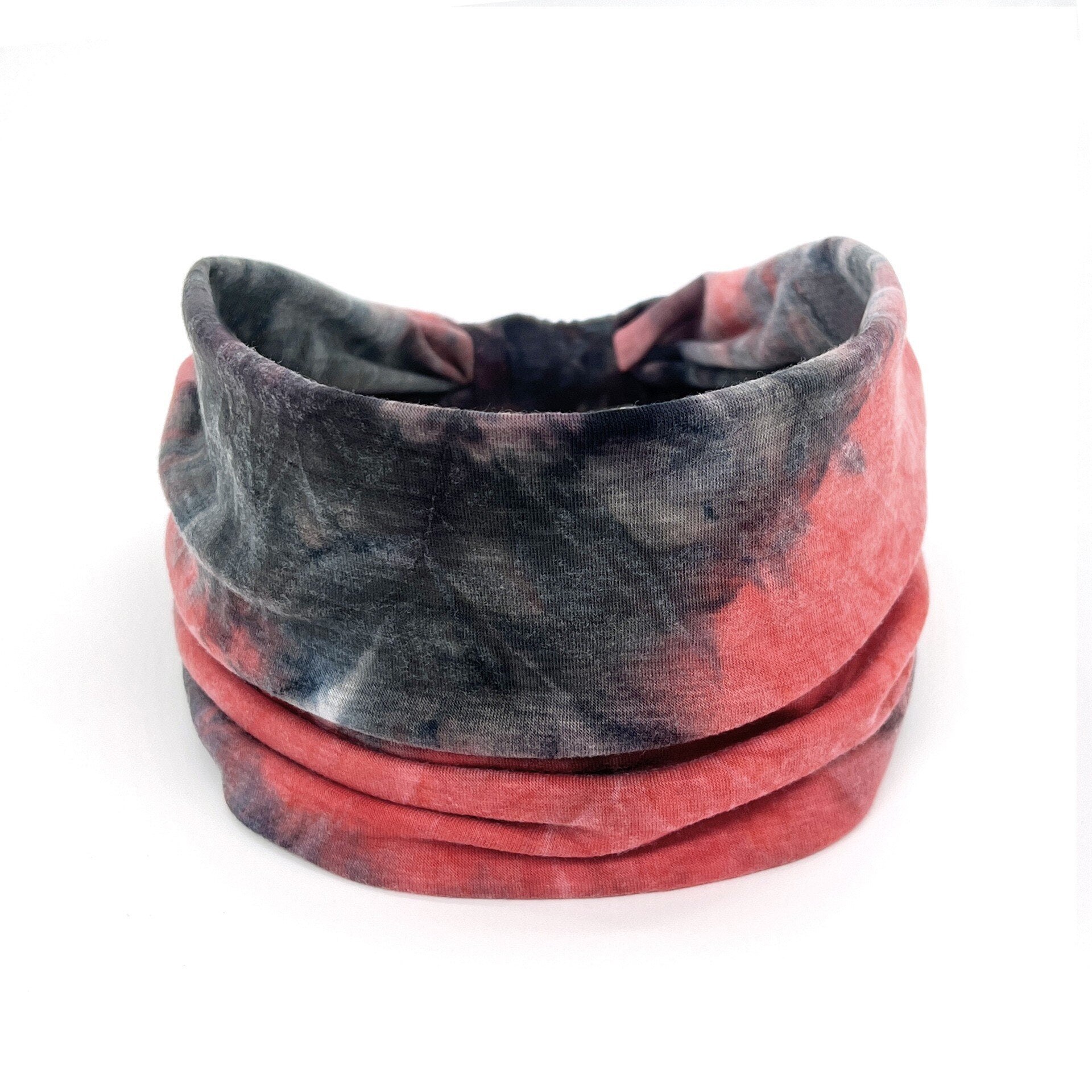 New Tie Dye Turban Sport Hair Sweatband for Women Men Colourful Knot Stretchy Wide Headbands Yoga Bandana Hairbands Bandages 7