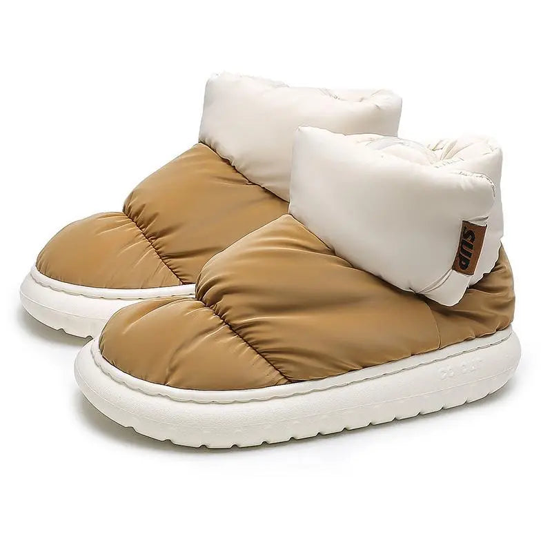 Ankle Boot Woman Winter Platform Warm Fur Shoes for Female Rainproof Cloth Comfortable Soft Plush Chunky Women's Snow Boot Auburn 1