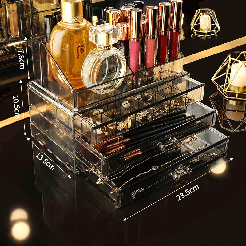 Large capacity, multiple combinations, nail jewelrystorage box, transparent multi-layer nail box, classified drawer, jewelry box