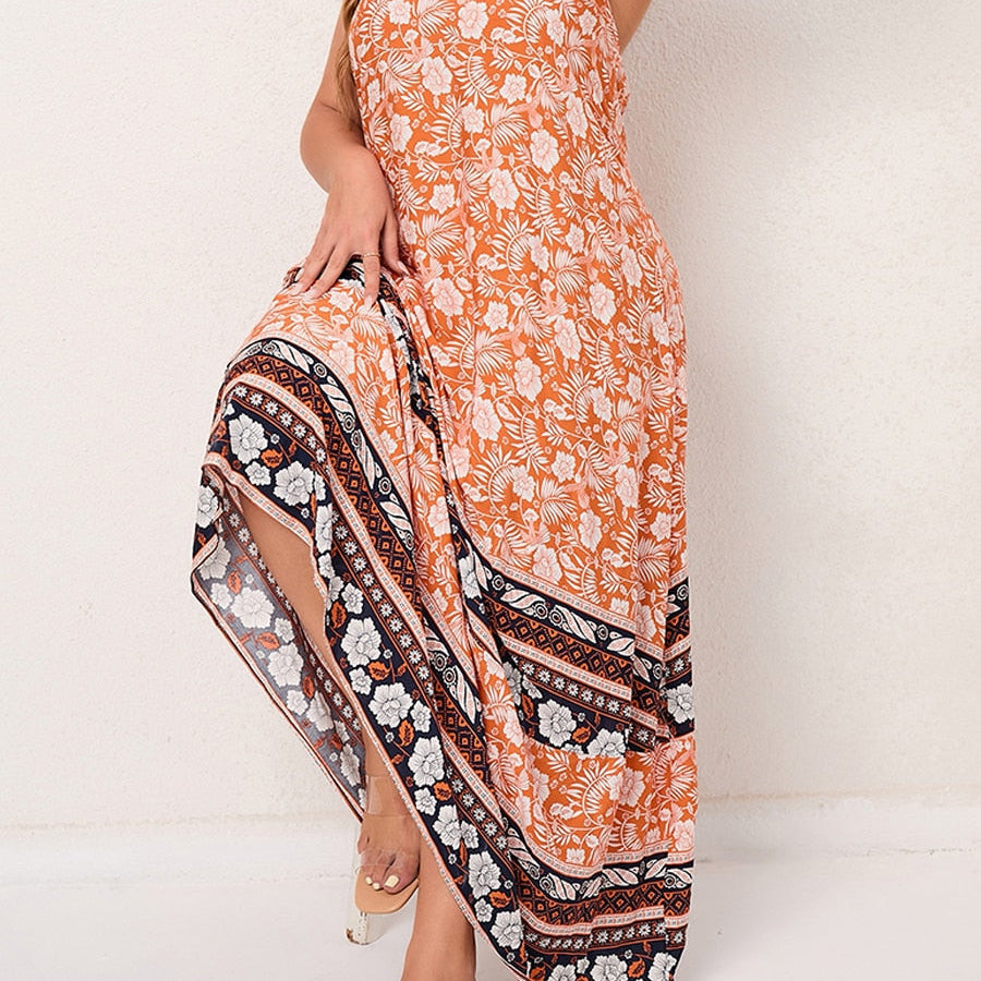 Finjani Women's Dress Plus Size Cami Dresses Summer Backless Maxi Dress Floral Print Formal Party Dresses 2023 450 Spain