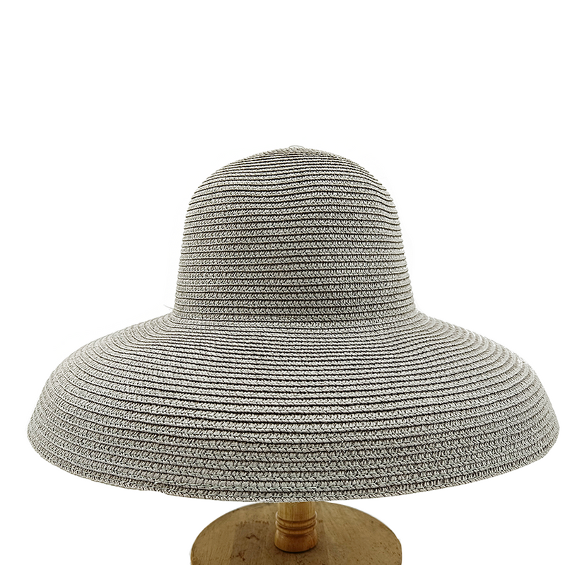 Summer hat new female sun hat folding beach hat big brim travel sunscreen Hepburn wind sun hat travel 4 Spain 55-58CM