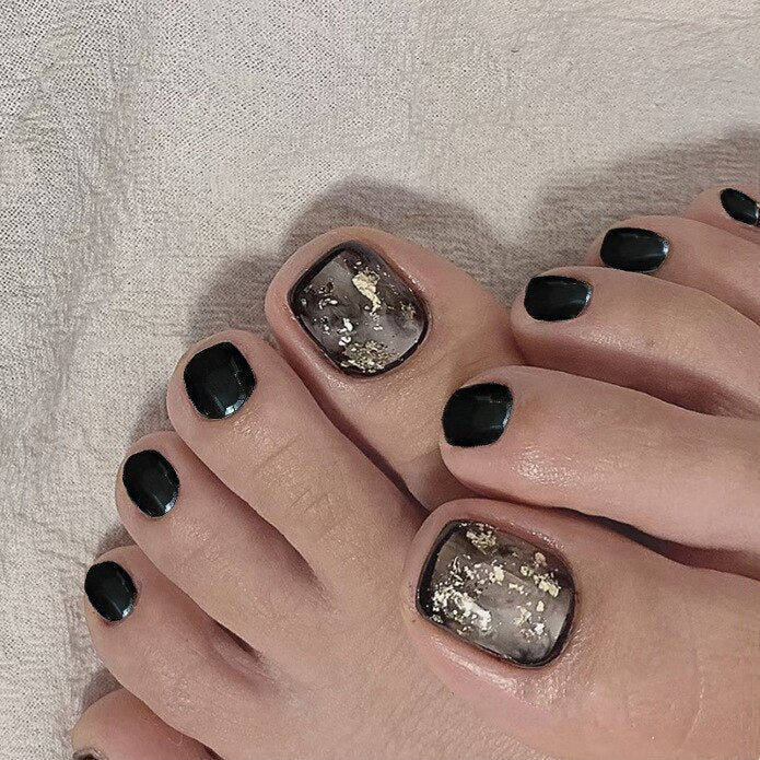 Press On Toenails Summer False Toenails For girls Cute Nail for Foot Artificial Nail tips Full Cover Nails feet False Nails T 25