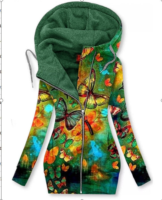 Autumn Winter Woman Sweatshirt Fleece Hooded Zipper Hoodies Female Casual Woman Cardigan Clothes for Teens 6