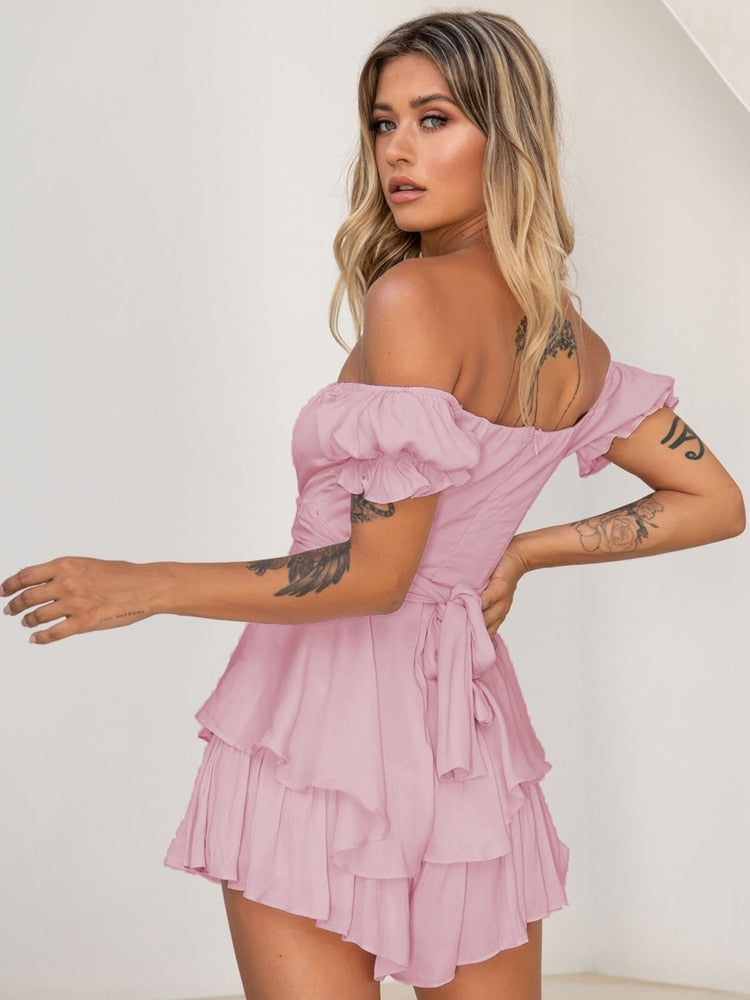 New Jumpsuit Solid Color Casual Summer Women's Short Pants