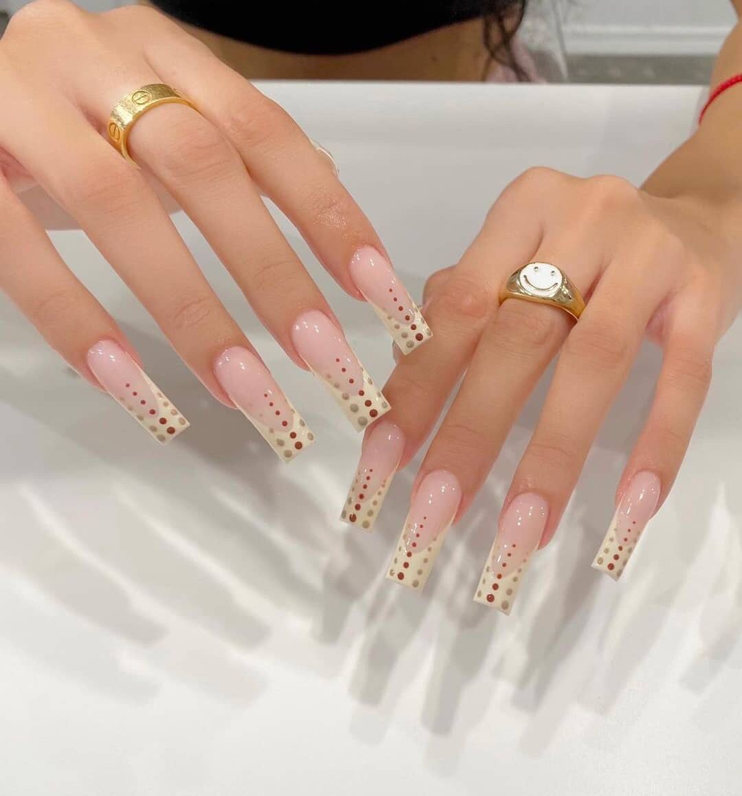 Fake Nails Heart Pattern Full Cover Fake Nails DIY Glue Press On Nails Nail Supplies For Professionals