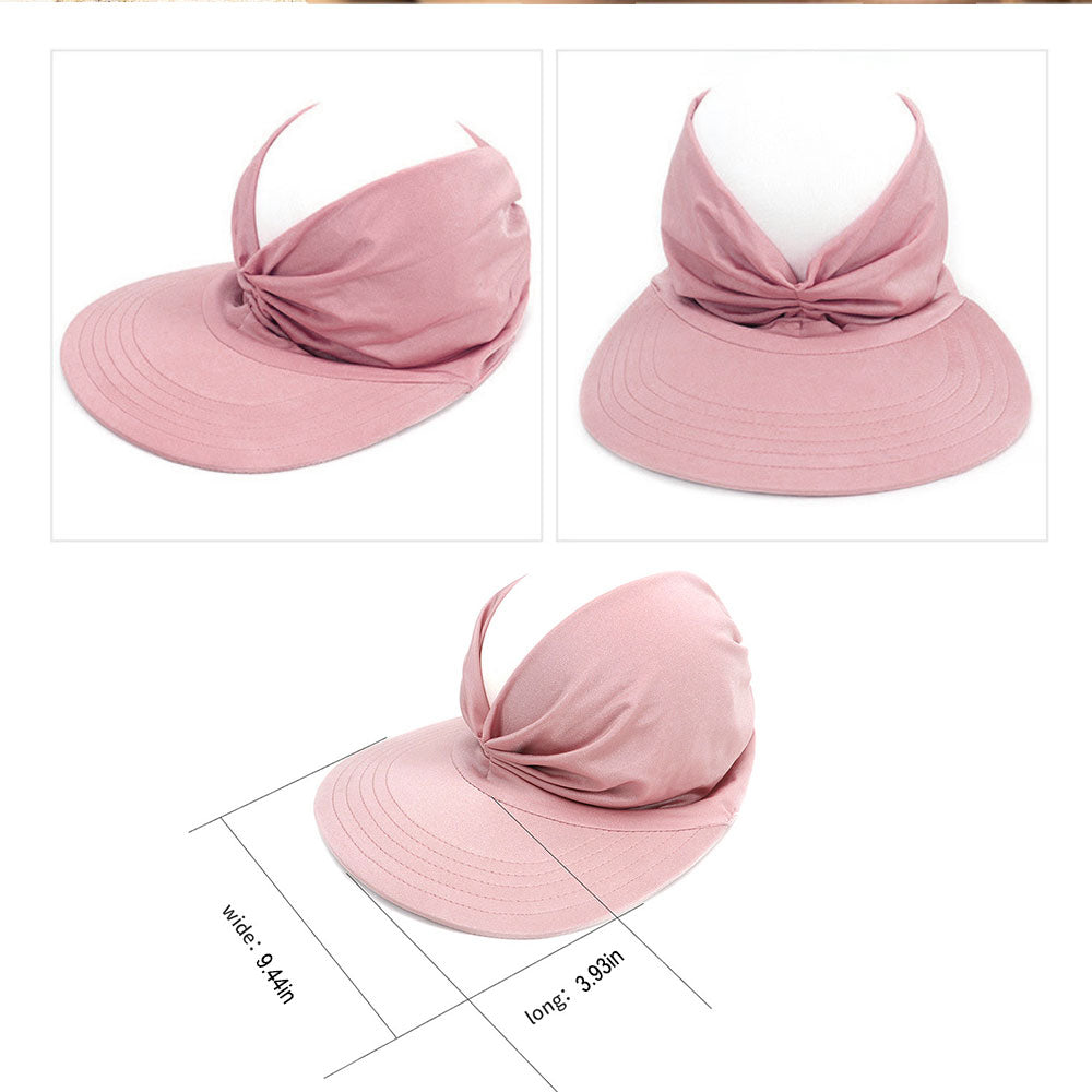 Aettechgd New Women's Summer Hat Outdoor UV Protection Sun Visor Hat Empty Top Hat Travel Seaside Beach Hat Sunscreen