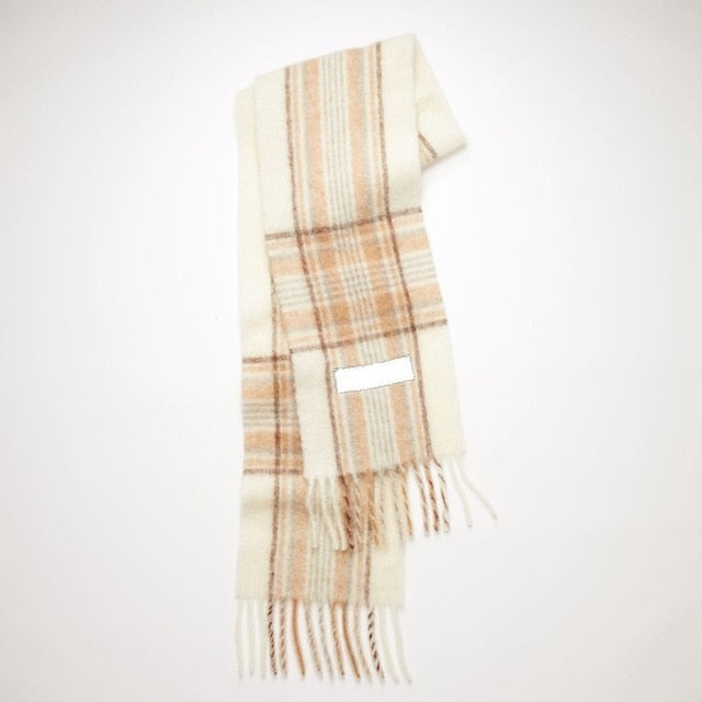 New Scarf Autumn and Winter Multicolor Thickened Plaid Scarf The Same Length Warm Shawl For Men and Women Scarves