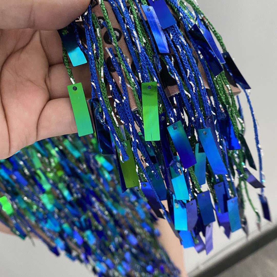 Latin Dance Costume Sequin Fringe Tassel Stage Outfit Dress for Women Ballroom Competition Dresses Night Party Clubwear