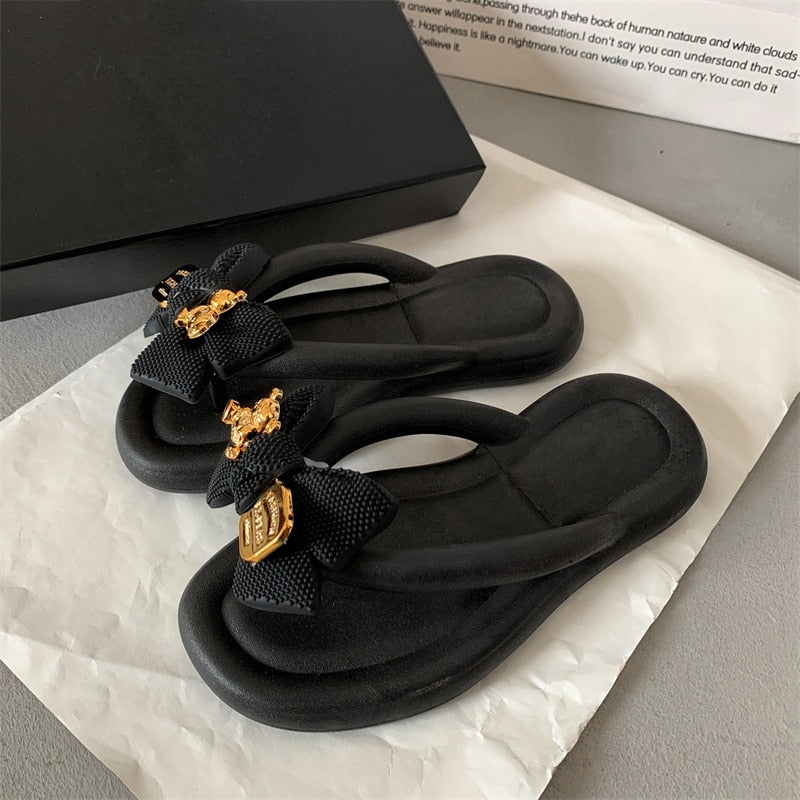 Summer Women Slippers Cute Clip Toe Flip Flops Shoes Female Platform Outdoor Fashion Beach Sandals Ladiew Casual Flat Slides
